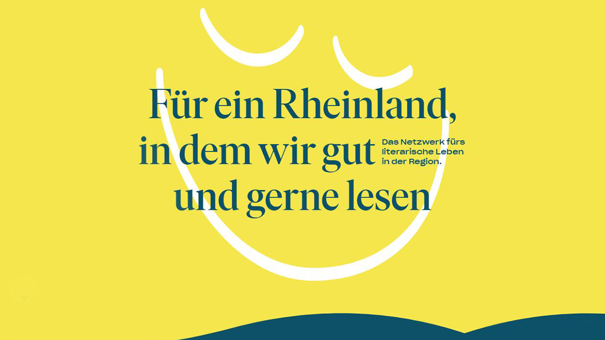 Homepage von dem Netzwerk „Literatur Rheinland“. Grafik: Literatur Rheinland, Träger: Literaturbüro NRW e.V.  