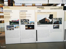 Polis award 2016, Stellwand zum 1. Preis in der Kategorie Soziale Quartiersentwicklung 
