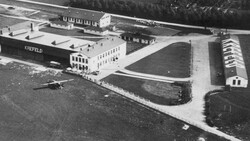 Luftaufnahmen des Flugplatzes Krefeld um 1927.  Foto: Stadt Krefeld, Stadtarchiv