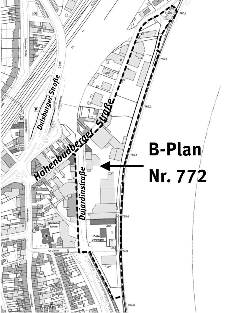 Plangebiet des Bebauungsplanes 772