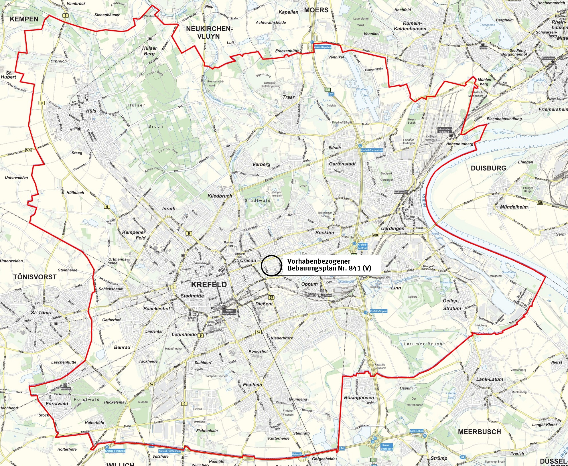 Vorhabenbezogener Bebauungsplan 841 (V) in der Stadtkarte