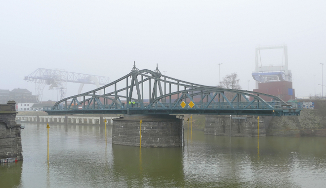 Der aufwendige Sanierungsplan rund um die Drehbrücke ist abgeschlossen.