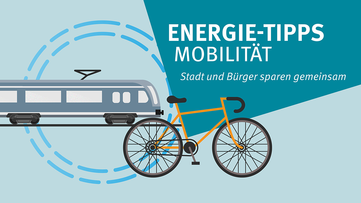 Die Stadt Krefeld gibt Energie-Tipps zum Thema "Mobilität". Grafik: Stadt Krefeld, Presse und Kommunikation