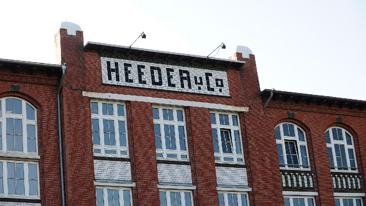 Außenansicht der Fabrik Heeder. Foto: Stadt Krefeld, Presse und Kommunikation