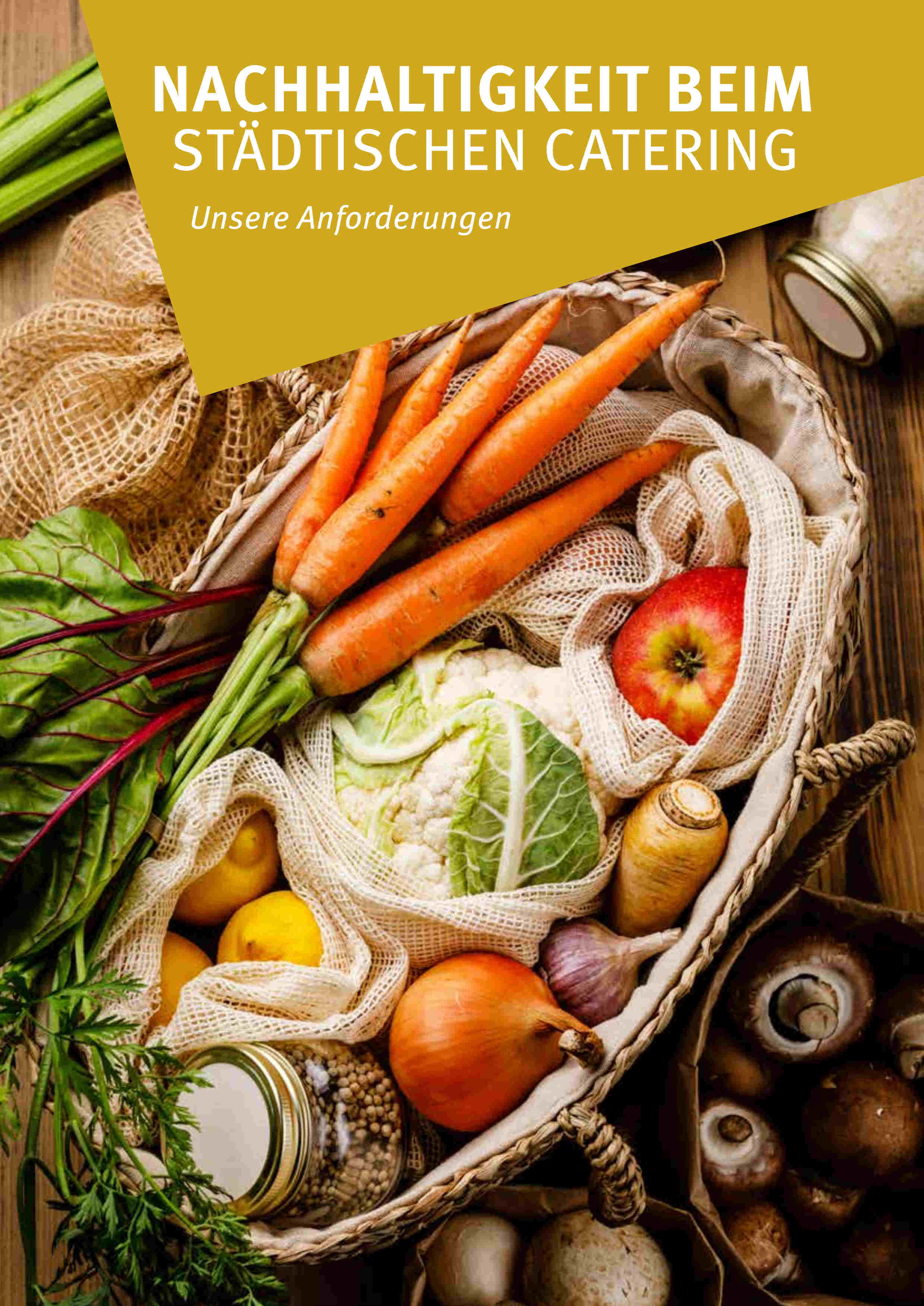 Titelblatt "Nachhaltigkeit beim Städtischen Catering"