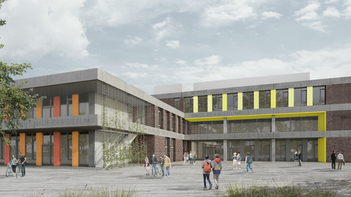 So soll das Haus der Bildung aussehen.Foto: Stadt Krefeld, ZGM