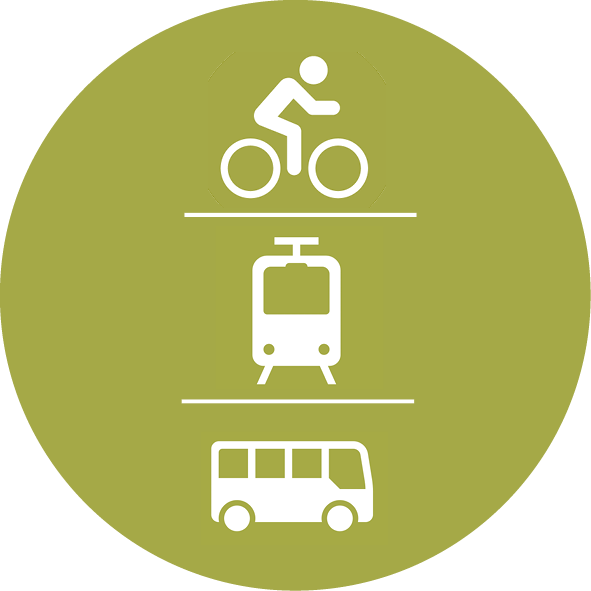 Fahrrad, Bus, Tram Symbole