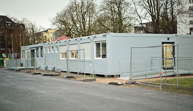 Das Impfzentrum auf dem Sprödentalplatz.Foto: Stadt Krefeld, Presse und Kommunikation, A. Bischof