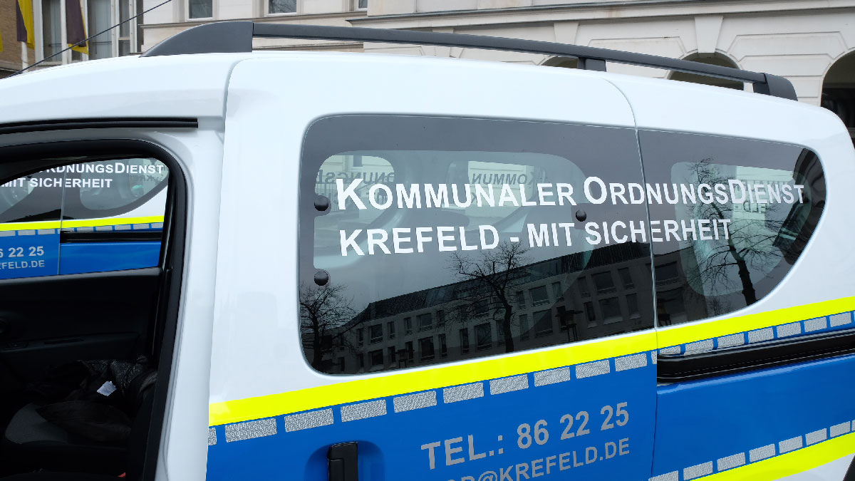 Fahrzeug des Kommunalen Ordnungsdiensts der Stadt Krefeld. Foto: Stadt Krefeld, Presse und Kommunikation