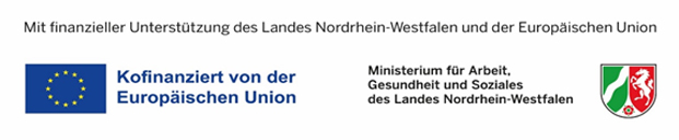 Logokombination des Landes Nordrhein-Westfalen und des Europäischen Sozialfonds