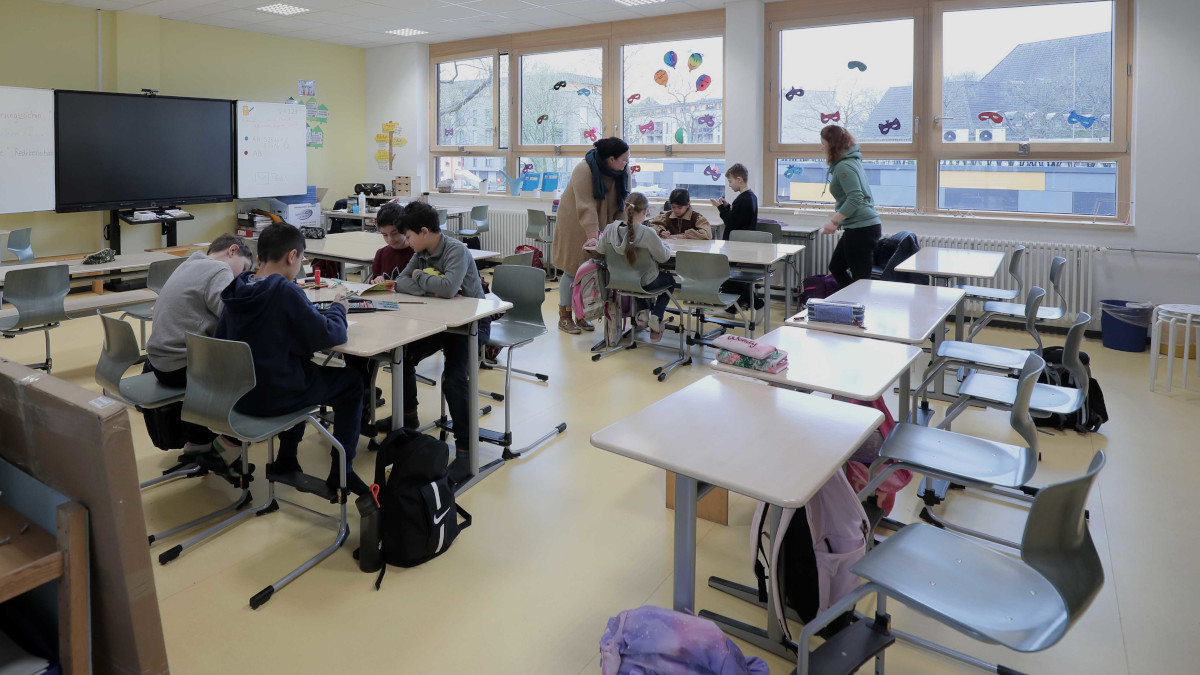 Blick in einen Klassenraum der Mosaikschule. Bild: Stadt Krefeld, Presse und Kommunikation, D. Jochmann