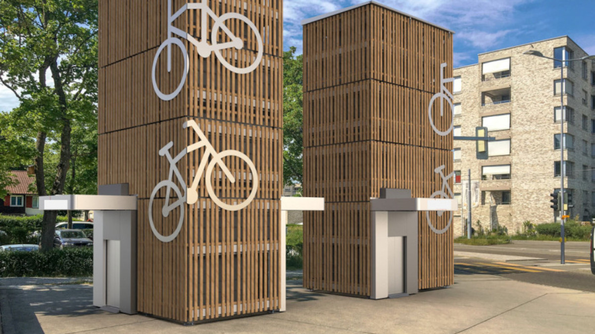 Am Dr.-Hirschfelder-Platz könnte ein neues Radhaus entstehen. Animation: Stadt Krefeld, Presse und Kommunikation