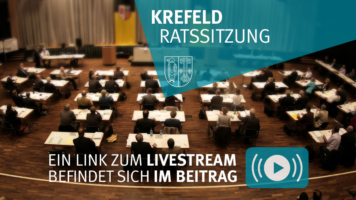 Die Ratssitzung gibt es auch online im Live-Stream.Foto: Stadt Krefeld, Presse und Kommunikation