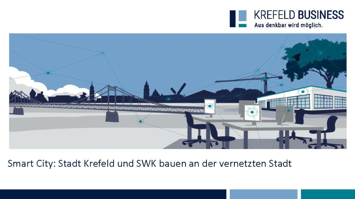  Die Stadt Krefeld, SWK und Krefeld Business haben ein Konzept für den Ausbau zur "Smart City" erstellt. Grafik: Krefeld Business