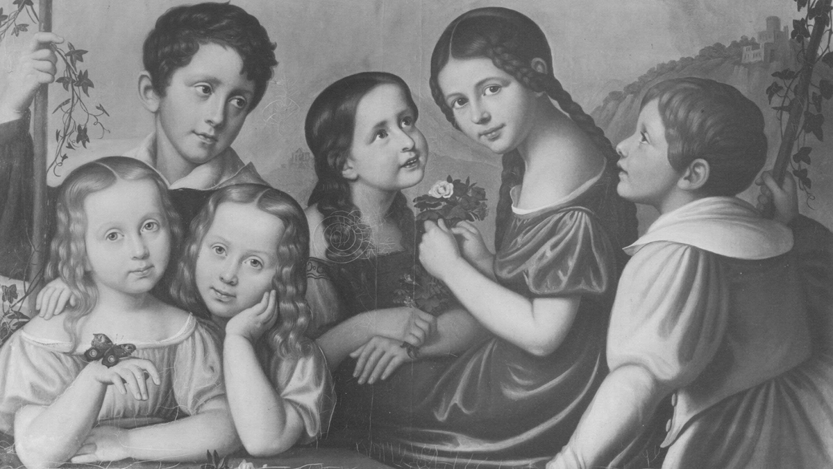 Kinder der Familie von der Leyen von Caroline Bardua. Repro: Stadtarchiv Krefeld