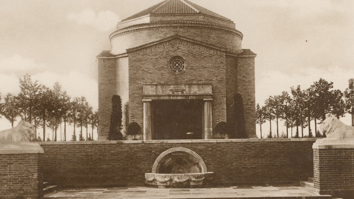 Das Krematorium in Krefeld. Repro: Stadtarchiv