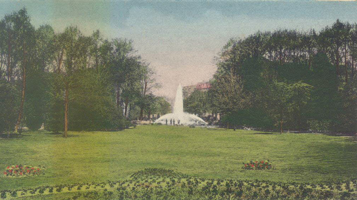 Krefelder Stadtgarten um 1902. Repro: Stadtarchiv