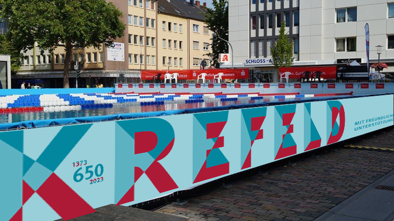 Für verschiedene Orte in der Stadt sind temporäre Schwimmbecken geplant. Bild: Stadt Krefeld, Presse und Kommunikation