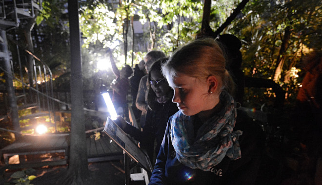 Der Krefelder Zoo bietet Bastelangebote für Kindergeburtstage und spannende Nachtführungen,bei denen Kinder erleben können, wie die Tiere sich bei Dunkelheit verhalten.Foto: Stadt Krefeld, Presse und Kommunikation