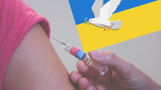 Symbolbild: Impfangebot und Gesundheitsvorsorge für Geflüchtete aus der Ukraine.
