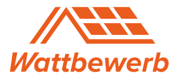 Logo Wattbewerb: Dach mit installierter PV-Anlage