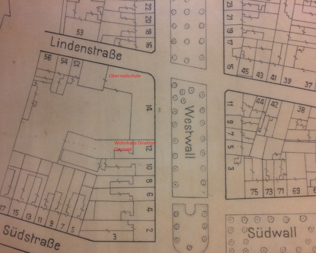 Ausschnitt Innenstadtplan von 1943