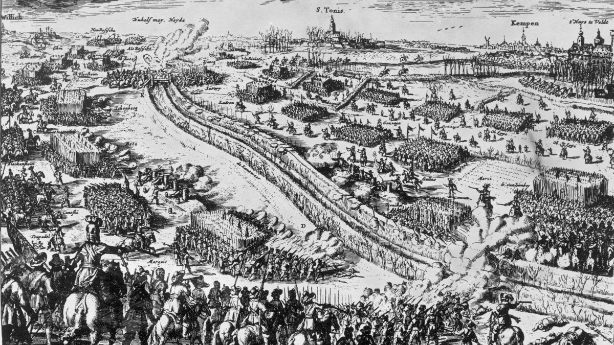 Schlacht an der Hückelsmay 1642. Quelle. Stadtarchiv Krefeld