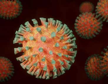 Darstellung des Corona-Virus. Foto: Daniel Roberts / Pixabay